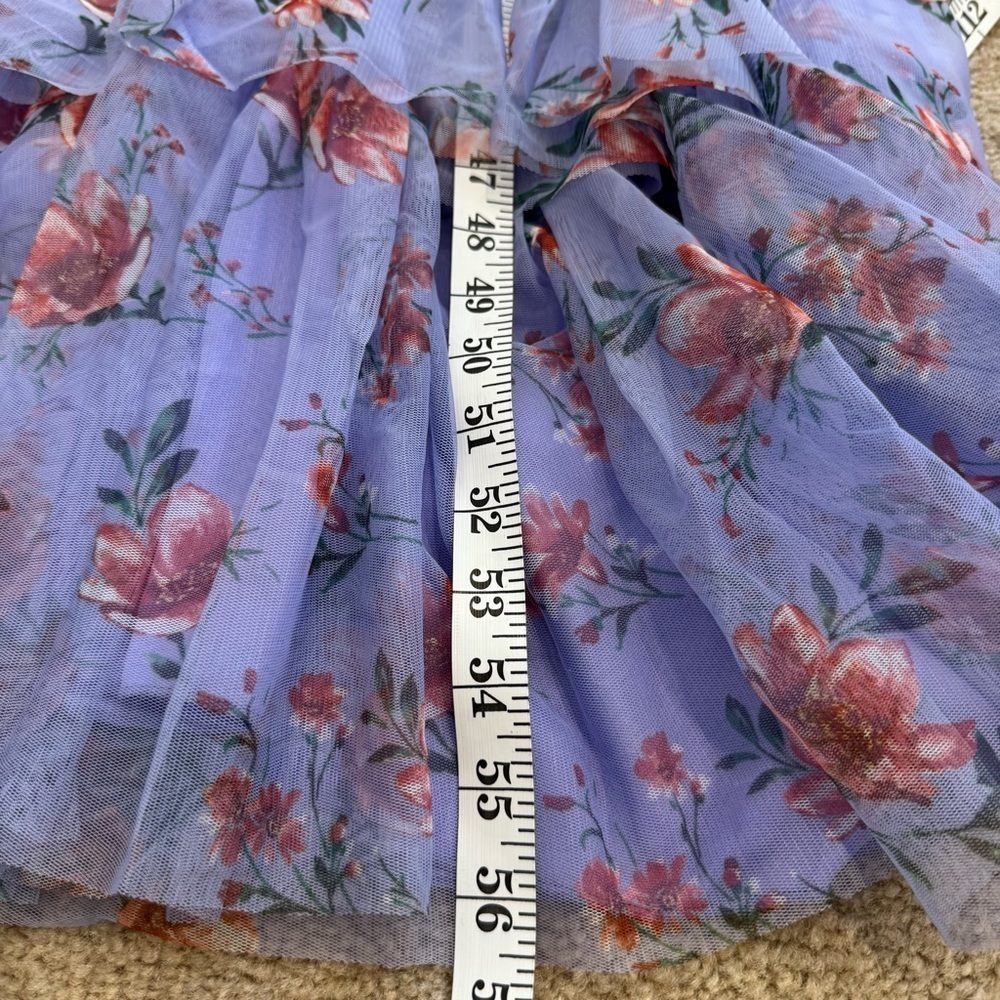 City Studio Tulle Tiered Floral Floral Babydoll Maxi Dress HOCO Gown Wedding 0 - Picture 13 of 13